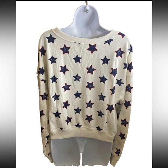 NWT Steve Madden Crewneck Sweatshirt with Stars - Picture 3 of 6